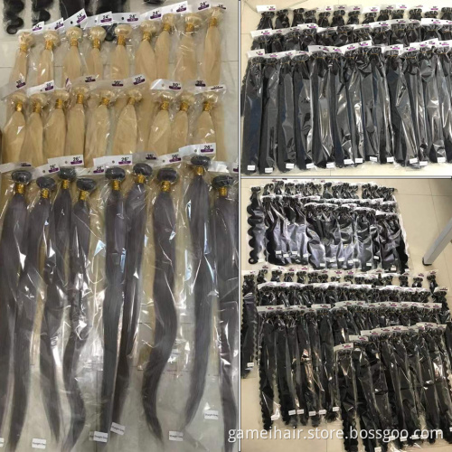 GMHAIR Unprocessed Raw Indian Virgin Cuticle Aligned Human Hair Extension Bundles Cheap Price Wholesale Hair Vendors In China